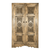 Indian Hand Carved Solid Wooden Cupboard Wardrobe D22